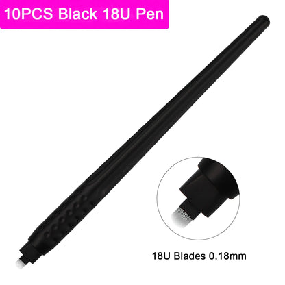 10PCS Microblading Disposable Pens — U18 0.18mm Microblade Tools for Eyebrow Permanent Makeup