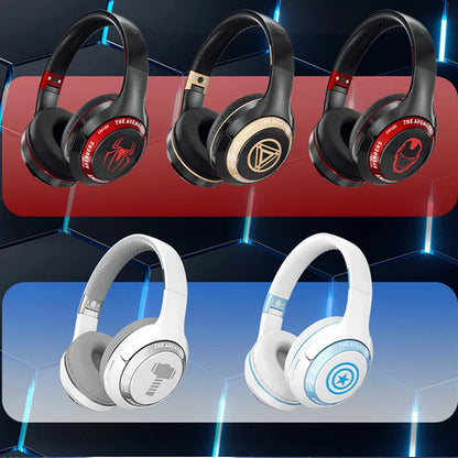 Marvel Spider-Man Bluetooth Over-Ear Headphones – Foldable, Wireless Gaming Headset with Noise Cancellation & HIFI Stereo Sound