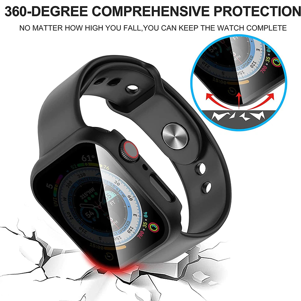Privacy Tempered Glass & Case for Apple Watch Series 10 – 42mm/46mm Anti-Peeping Screen Protector Cover