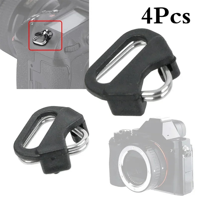 4PCS Camera Strap Belt Hooks - Triangle Split Ring Buckle Replacements for Fujifilm, Olympus & Pentax Cameras