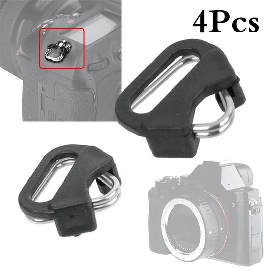 4PCS Camera Strap Belt Hooks - Triangle Split Ring Buckle Replacements for Fujifilm, Olympus & Pentax Cameras