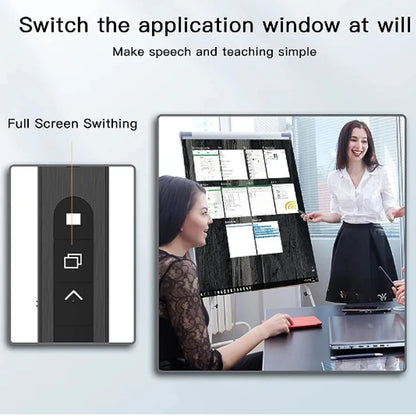 Wireless Presenter Red Laser Pen with 2.4G RF, Page Turning, Volume Control, USB PowerPoint Remote and Mouse