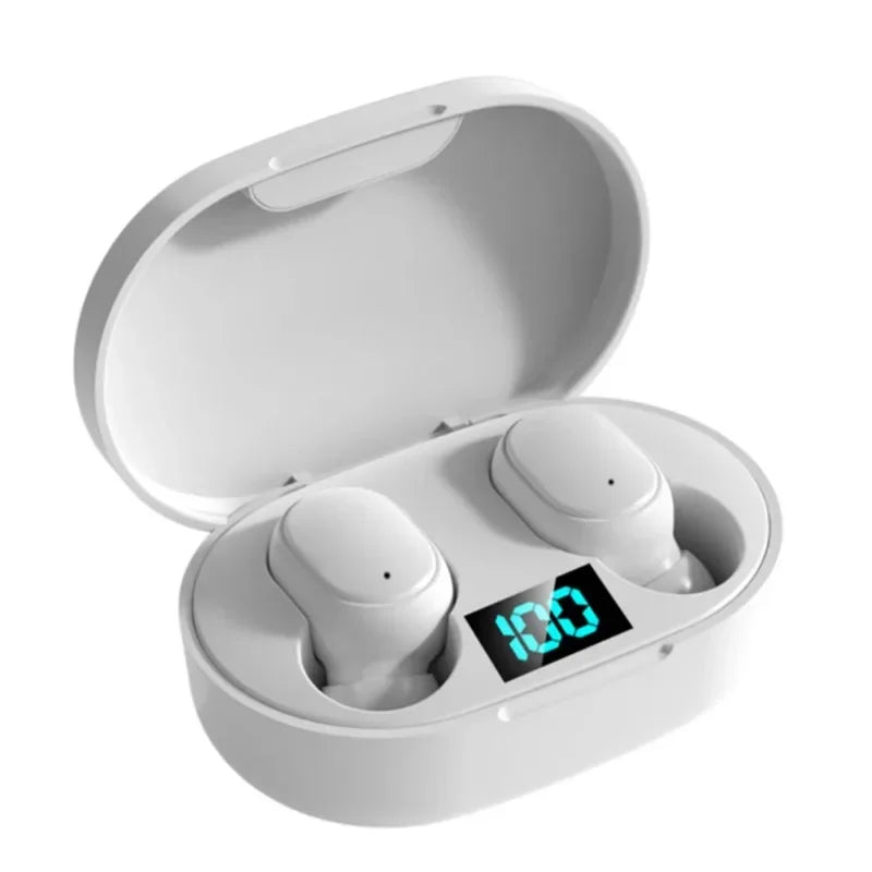 E6S Wireless Bluetooth Earbuds with Noise Cancellation, Waterproof Stereo Sound & LED Charging Case