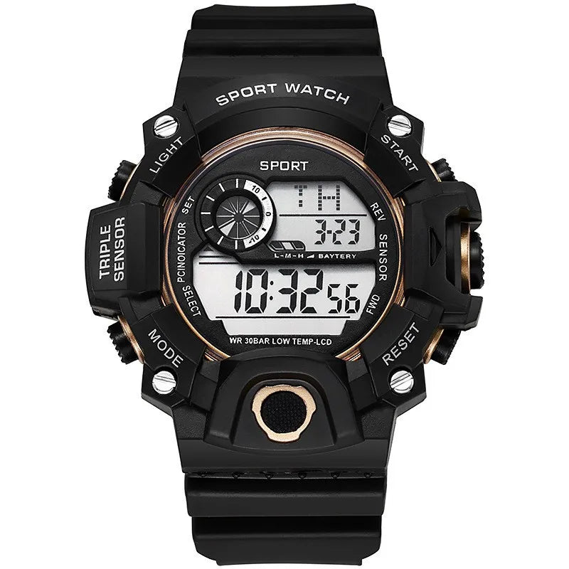 Men’s Sports Digital Watch – Large Dial Military Style Wristwatch, Waterproof Multifunctional Electronic Watch with Luminous Display & Alarm for Active Wear & Outdoor Use