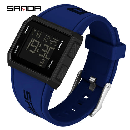 SANDA Men’s Fashion Outdoor Military Sport LED Digital Watch – 5Bar Waterproof Wristwatch
