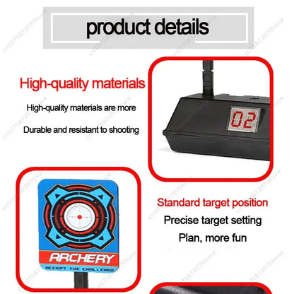 Electric & Non-Electric Dart Scoring Targets with Mobile Auto-Rebound Soft Bullet Gun – Outdoor Practice Set