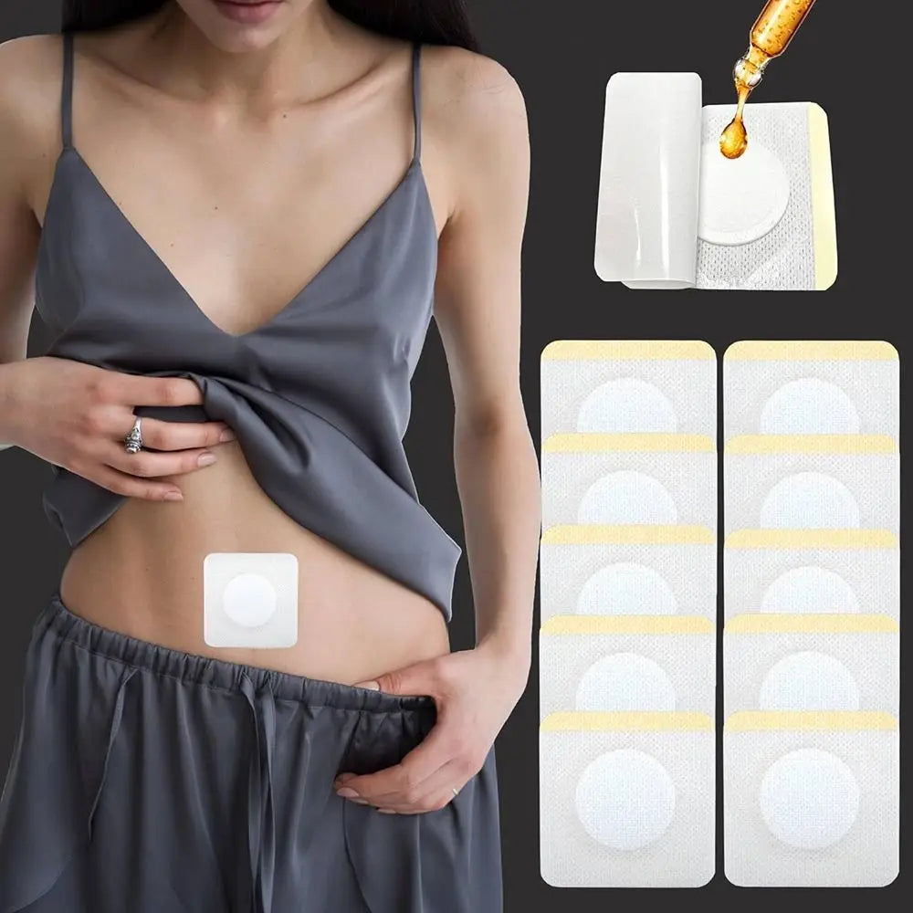 Replacement Disposable Castor Oil Pack – Self-Adhesive Universal Navel Stickers, Seepage-Resistant Belly Button Protectors