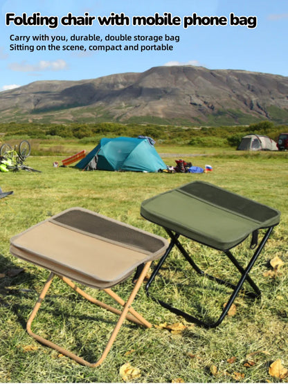Portable Foldable Backpack Stool — Lightweight Compact Camping Chair for Hiking, Fishing, Picnic & Outdoor Travel