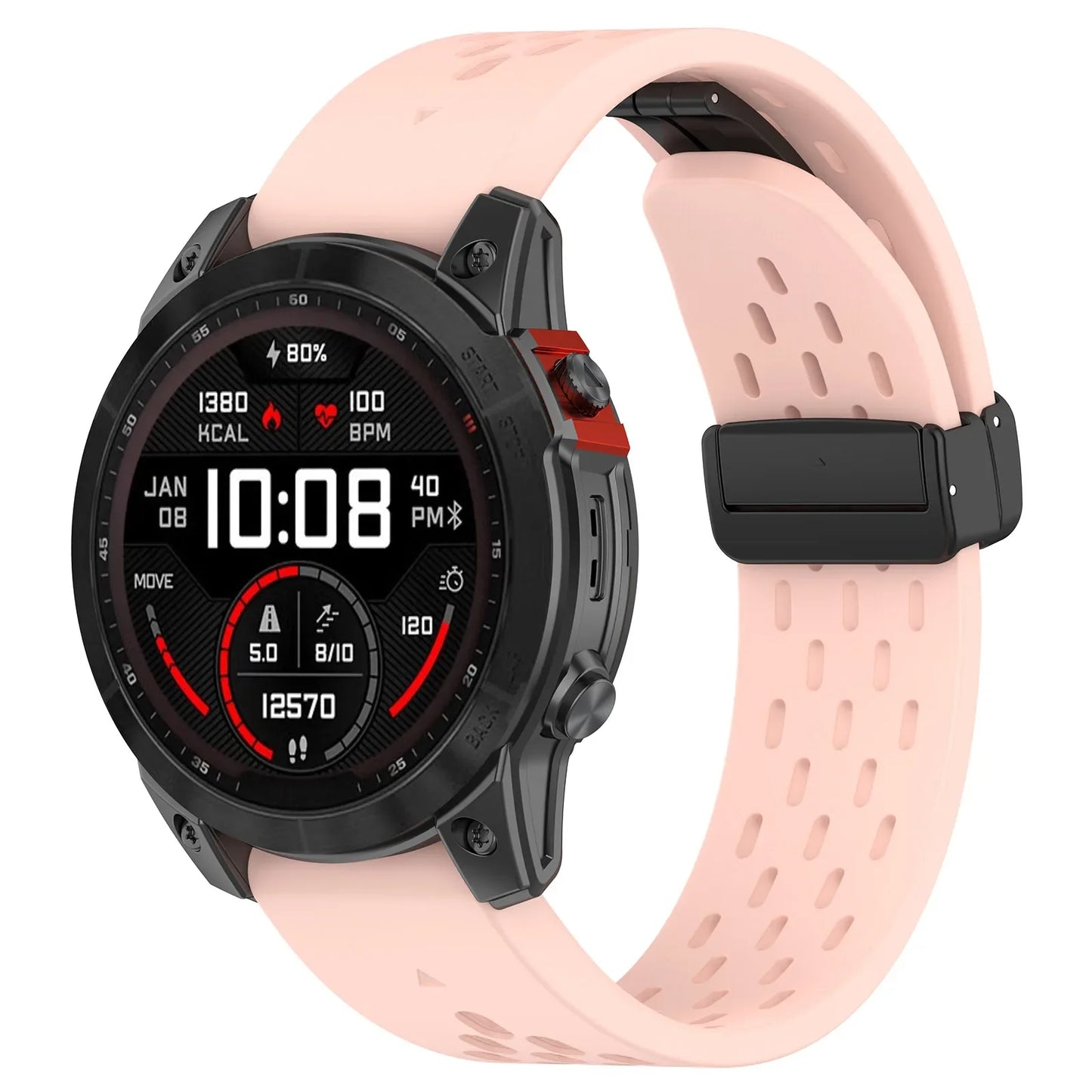 Quick Fit Silicone Strap for Garmin Fenix & Forerunner — 26mm, 22mm, 20mm Bands for Fenix 7X/7 Pro/6X/6/5X/5 Plus, Tactix 7, Forerunner 965/955, Enduro