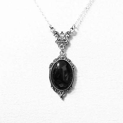Gothic Vampire Blood Drop Necklace — Vintage Purple & Red Bat Eye Pendant, Witch Jewelry Accessory Gift for Women
