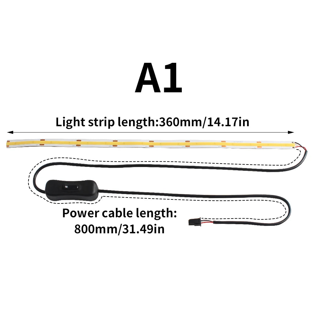 LED Light Strip for Bambu Lab A1/A1 Mini - Super Bright Ra95 24V Fill Light - Essential 3D Printer Accessories