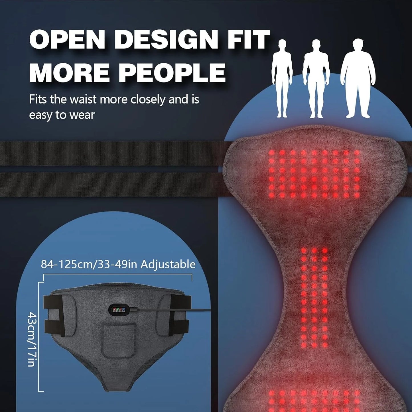 660nm Red Light Therapy Device for Men – 162-LED Prostate Therapy Wrap Belt & Panties with 3 Heat Levels for Pain Relief