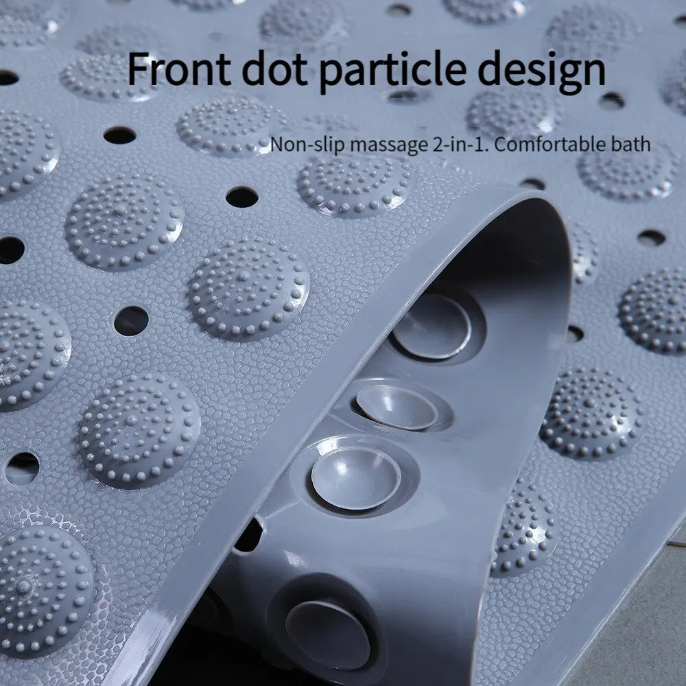 Shower Bath Mat – Hollow Hydrophobic Anti-Slip Tub Pad with Suction Cups, Thick Massage Foot Mat for Bathroom