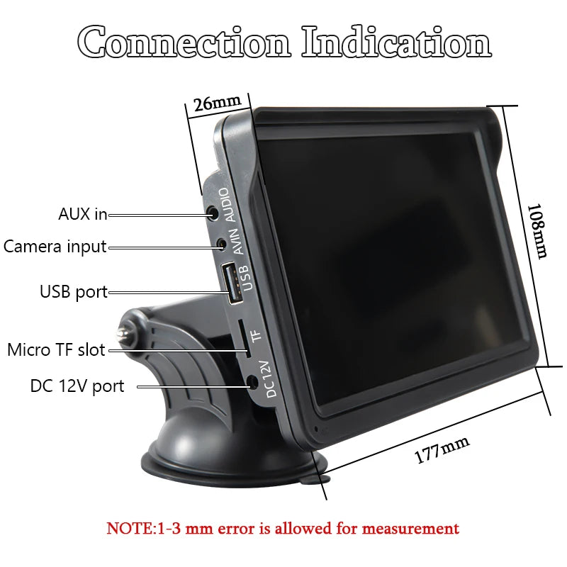 7-Inch Portable CarPlay & Android Auto Multimedia Player — Touch Screen Car Radio with Bluetooth 5.0, AUX & USB