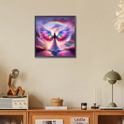 Angel Arrival Diamond Painting Kit - DIY Full Drill Rhinestone Art Craft Home Decoration Set for Adults