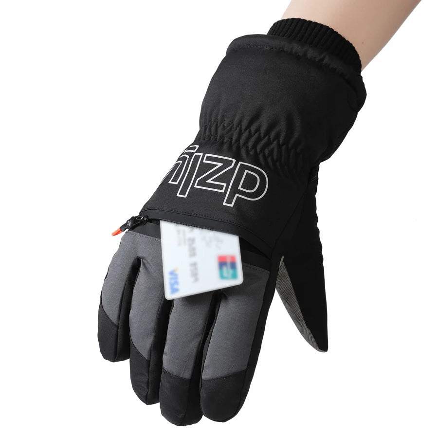 Adult Winter Ski & Snowboard Gloves – Waterproof Warm Motorcycle Riding Gloves for Men & Women