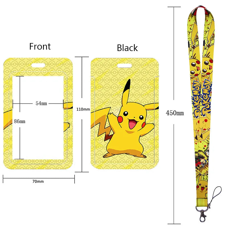 Pikachu Neck Strap Lanyard for Keys – ID Badge Holder, Keychain, Key Rings, Fashion Accessory Gift