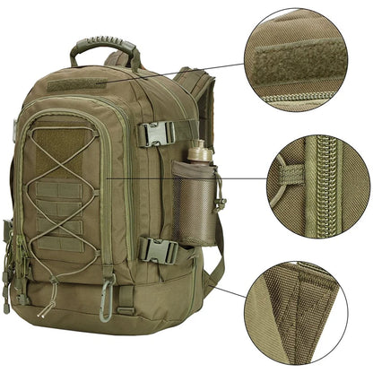 65L Tactical Outdoor Backpack — Large Capacity Military Hiking & Camping Rucksack for Men