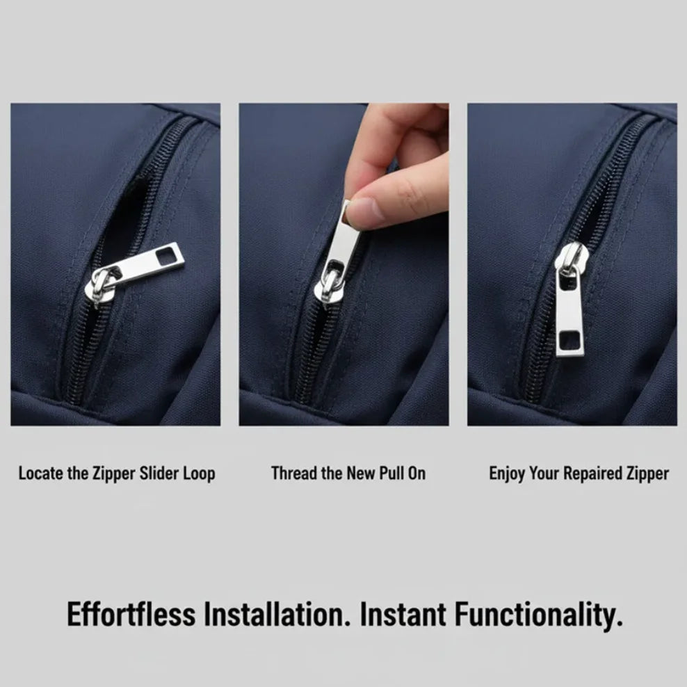 5-20PCS Metal Nylon Zipper Pull Heads - Universal Zip Repair Replacement for Clothing, Bags & Accessories