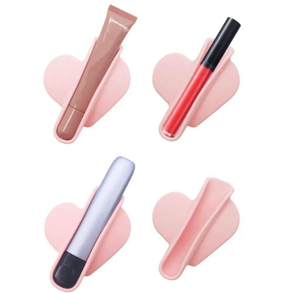Heart-Shaped Mobile Phone Case with Lipstick Holder — Soft Silicone Protective Back Stick for Women & Girls