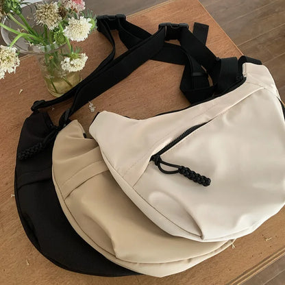 Large Capacity Nylon Crossbody Bag – Casual, Versatile Shoulder Bag for Commuting & Sports, Lightweight Hobo