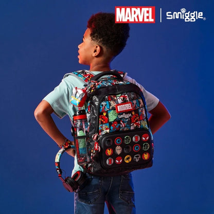 Smiggle Marvel Spider-Man School Bag Set for Kids - Includes Lunch Box, Pencil Case, and Water Cup, Ideal Student Gift