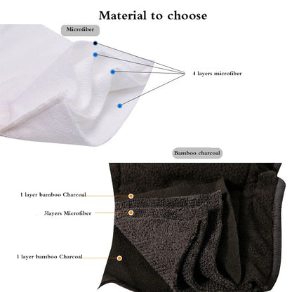 2PCS Washable Adult Diaper Inserts – 5-Layer Polar Fleece Reusable Super Absorbent Cloth Nappy Pads