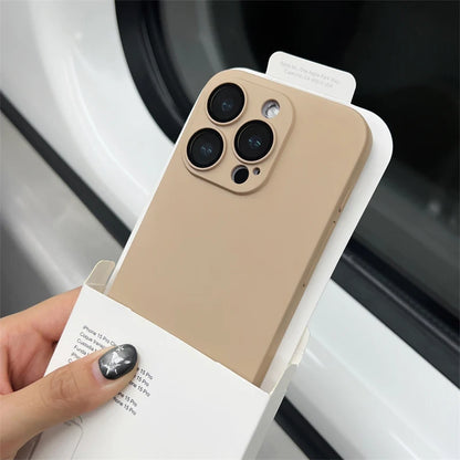 Ultra-Thin Matte iPhone Case - Slim Shockproof PC Cover with Glass Camera Protection for iPhone 11–16, Plus & Pro Max Models