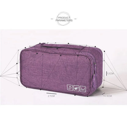 Waterproof Travel Lingerie Organizer Bag – Large Capacity Multifunctional Bra and Underwear Storage Wash Bag