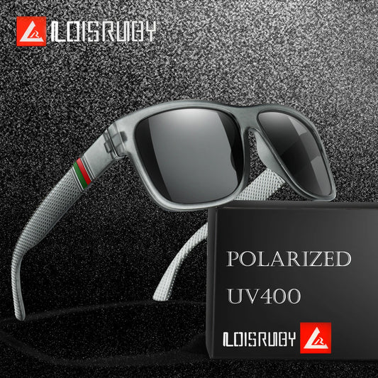 Men’s Polarized Fishing Sunglasses – Classic Square Vintage Frame UV400 Outdoor Driving Glasses