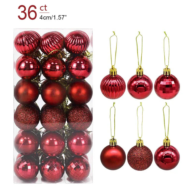 Christmas Ball Ornaments – Hanging Tree Pendants for Xmas, Home Decor, 2026 New Year & Holiday Gifts