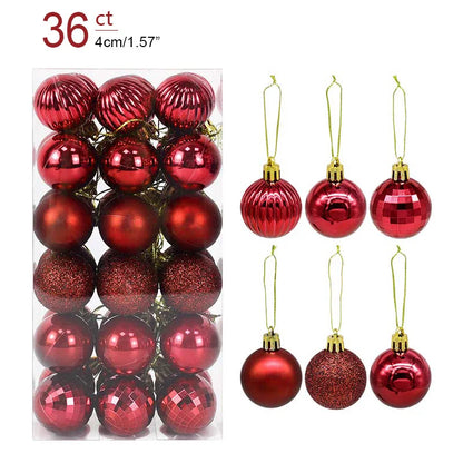 Christmas Ball Ornaments – Hanging Tree Pendants for Xmas, Home Decor, 2026 New Year & Holiday Gifts