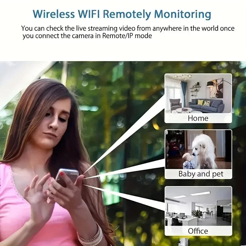 1080P HD Mini WiFi Camera – Indoor Security Surveillance, Baby Monitor with Night Vision, Audio & Video Recorder