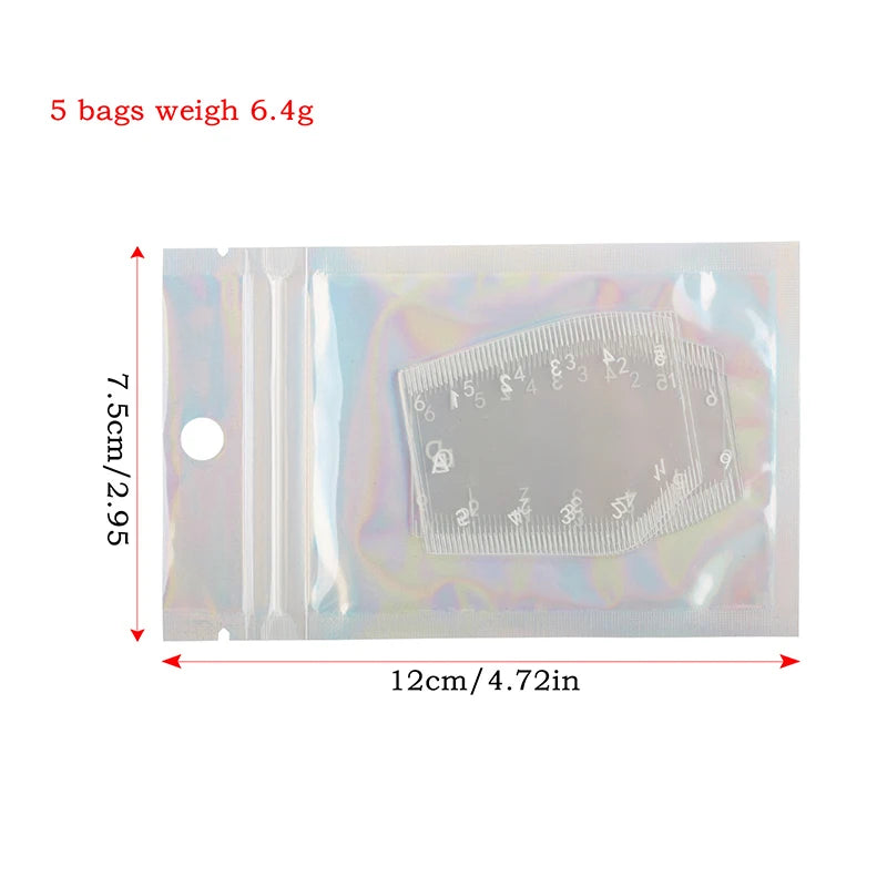 5PCS Brow Shaping Stencils – Portable Eyebrow Design Ruler for Instant Brow Drawing & Grooming Gift