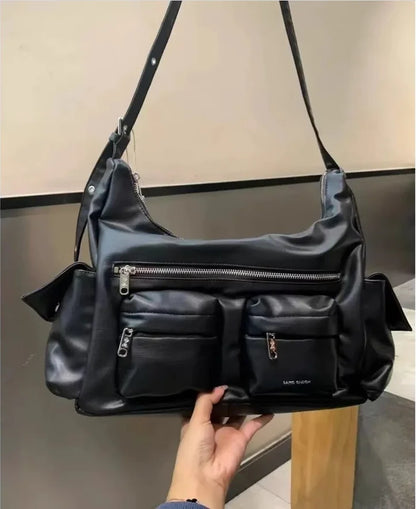 SAMO ONDOH Korean Medium Motorbike Crossbody Bag – Same Style as Song Yuqi