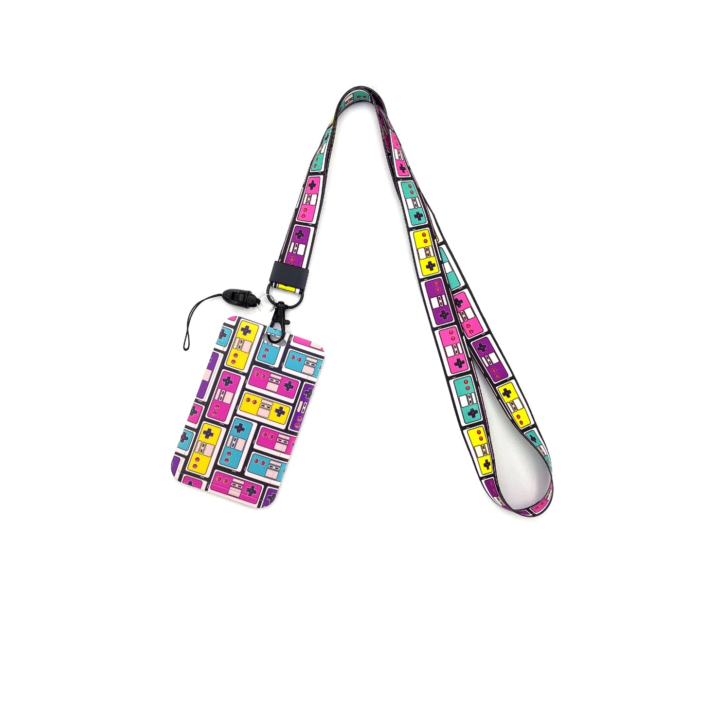 Gamer Card Holder Neck Strap Lanyard – Key, ID & Phone Badge Holder with Cool Hanging Rope