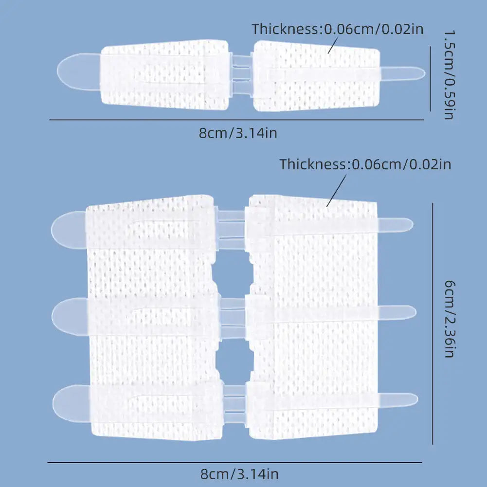 Emergency Wound Closure Strips - Zipper-Style Suture-Free Laceration Closure Device for First Aid