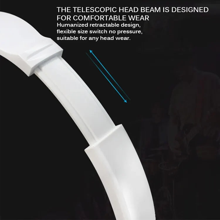 Wired 3.5mm Bass Stereo Headphones – Foldable with Microphone, Adjustable for PC, MP3 & Mobile Devices