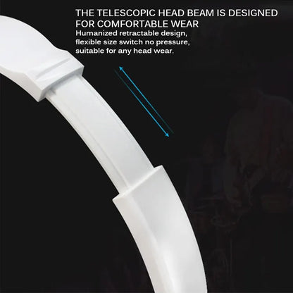 Wired 3.5mm Bass Stereo Headphones – Foldable with Microphone, Adjustable for PC, MP3 & Mobile Devices