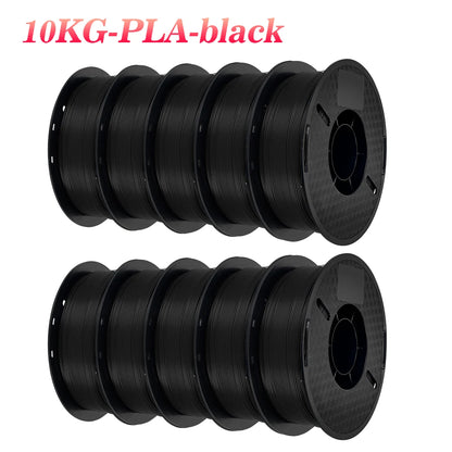KINGROON 3D Printer Filament 22LBS — 10 Rolls 1KG 1.75mm PETG & PLA, Eco-Friendly Mixed Colors, High Toughness