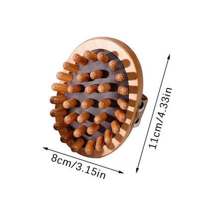 Wooden Anti-Cellulite Body Brush – Spa Air Cushion Massage Comb for Scalp & Essential Oil Therapy
