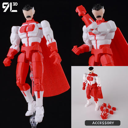 9L3D Superman & Batman Action Figures – Multi-Jointed Poseable LUCKY13 Titan13 Collectible Hero Toys