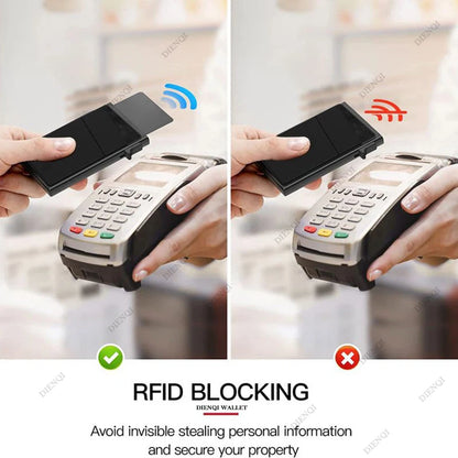 Anti-Theft RFID Aluminum Card Holder – Minimalist Smart Wallet Metal Case for Card Protection