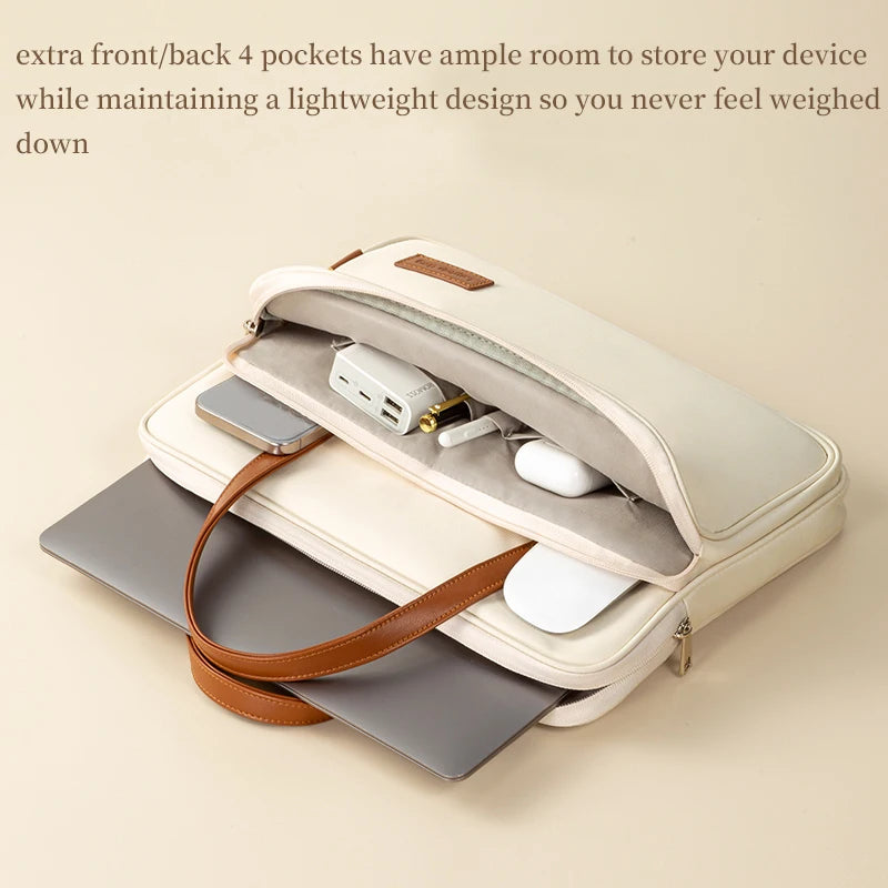 Women Slim Laptop Briefcase Bag for MacBook Air 13/14, Huawei MateBook, Lenovo, Acer & 15.6-Inch Notebook Carry Case