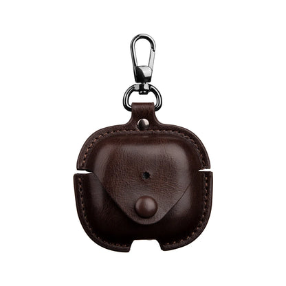 Leather Business Case for AirPods 4 – Luxury PU Headphone Cover with Hook