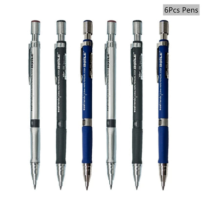 2.0mm Mechanical Pencil Set with 2B Black & Color Lead Refills – Automatic Pencil for Sketching, Drawing & Writing