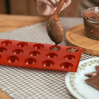 Semi-Sphere Silicone Chocolate Mold – Half Ball Dome Baking Tray for Cake, Pudding, Jelly & Candy DIY Dessert Making Tool