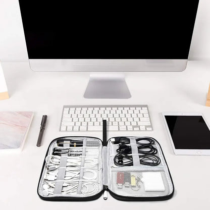 Portable Digital Storage Bag – Waterproof USB Cable Organizer Pouch for Electronics & Accessories
