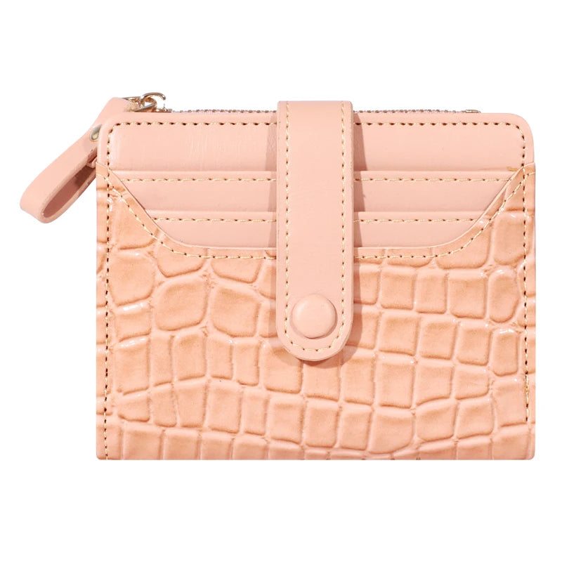 Elegant Women’s Multi-Card Wallet – Casual PU Leather Double Zip Clutch with Crocodile Texture and Stylish Storage