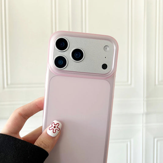 Luxury Clear Matte iPhone Case - Transparent Candy Color Soft Silicone Protective Cover